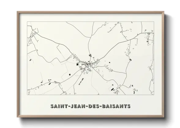 Une affiche de carte sur Saint-Jean-des-Baisants