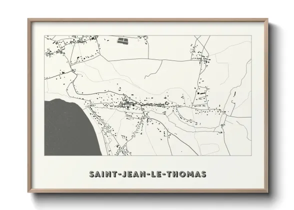 Une affiche de carte sur Saint-Jean-le-Thomas