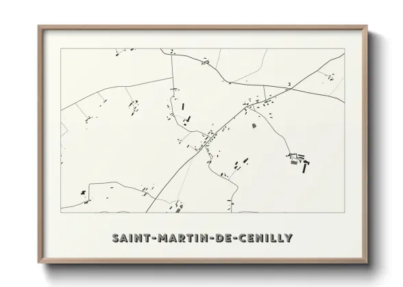 Une affiche de carte sur Saint-Martin-de-Cenilly