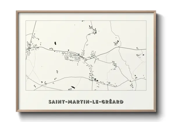 Une affiche de carte sur Saint-Martin-le-Gréard