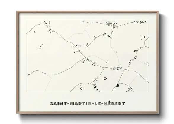 Une affiche de carte sur Saint-Martin-le-Hébert