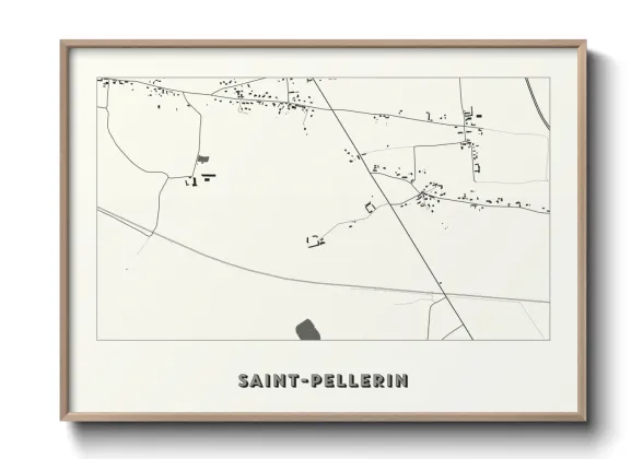 Une affiche de carte sur Saint-Pellerin