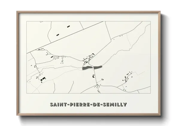 Une affiche de carte sur Saint-Pierre-de-Semilly