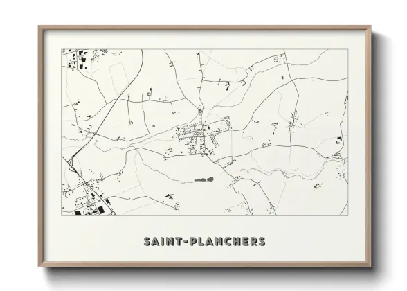 Une affiche de carte sur Saint-Planchers