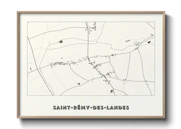 Une affiche de carte sur Saint-Rémy-des-Landes