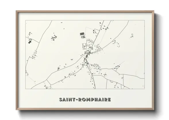 Une affiche de carte sur Saint-Romphaire