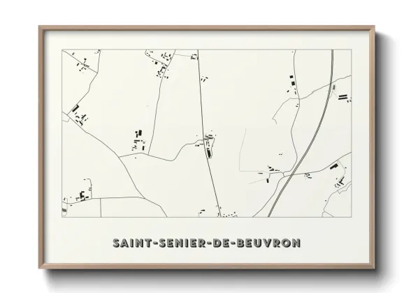 Une affiche de carte sur Saint-Senier-de-Beuvron