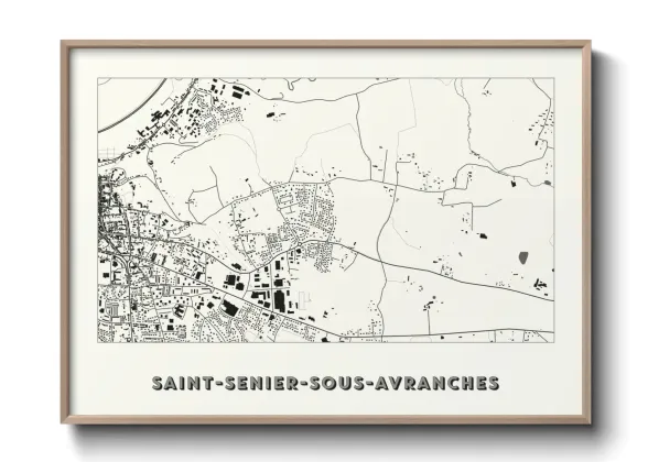 Une affiche de carte sur Saint-Senier-sous-Avranches