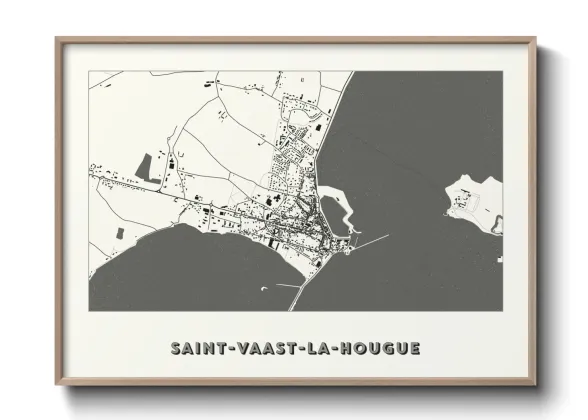 Une affiche de carte sur Saint-Vaast-la-Hougue