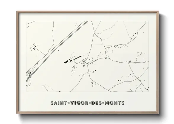Une affiche de carte sur Saint-Vigor-des-Monts