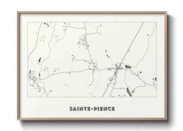 Une affiche de carte sur Sainte-Pience