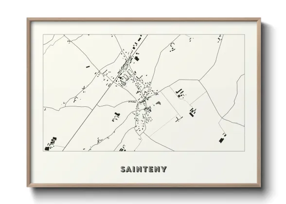 Une affiche de carte sur Sainteny