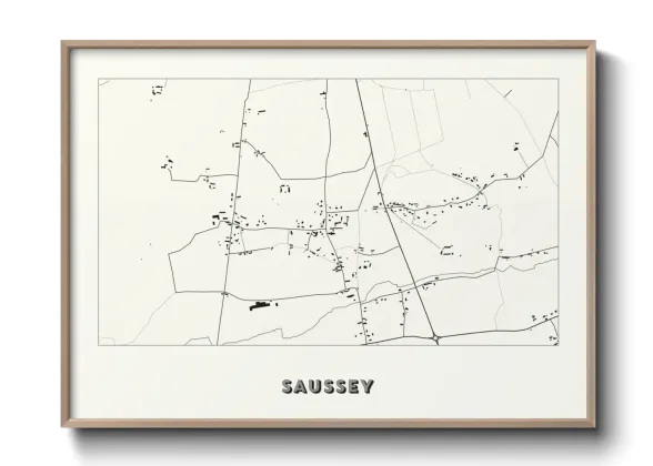 Une affiche de carte sur Saussey
