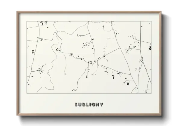 Une affiche de carte sur Subligny