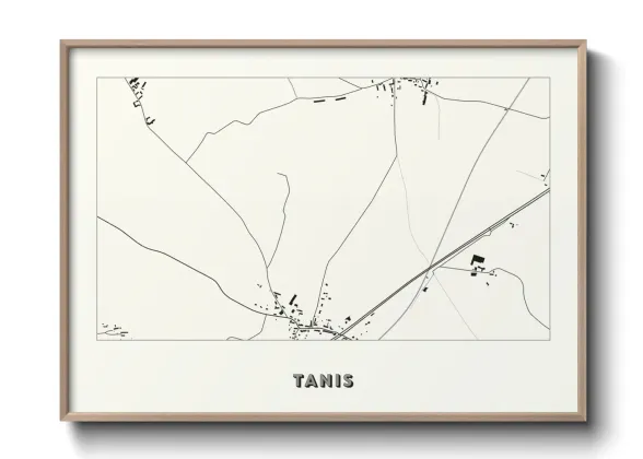 Une affiche de carte sur Tanis