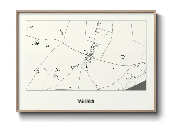 Une affiche de carte sur Vains