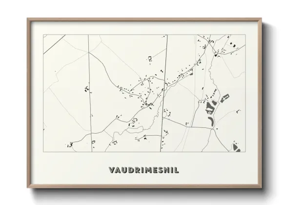 Une affiche de carte sur Vaudrimesnil