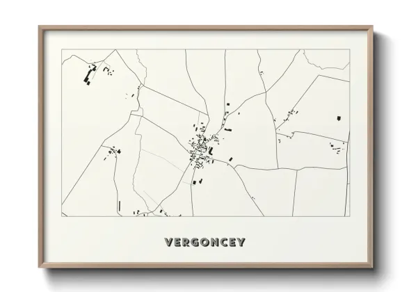 Une affiche de carte sur Vergoncey