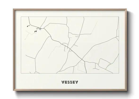 Une affiche de carte sur Vessey