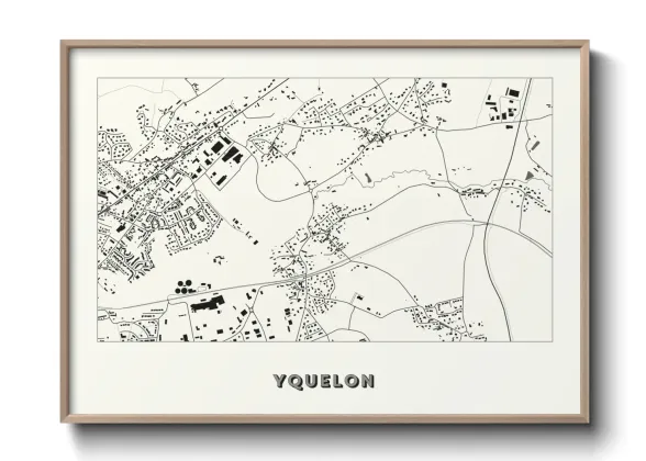 Une affiche de carte sur Yquelon