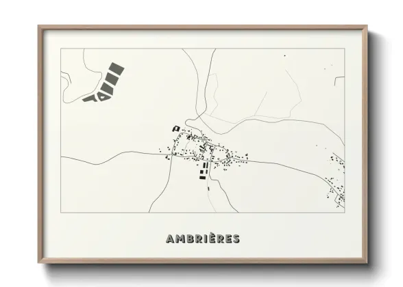 Une affiche de carte sur Ambrières