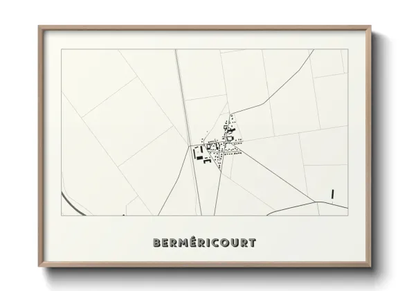 Une affiche de carte sur Berméricourt