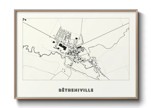 Une affiche de carte sur Bétheniville