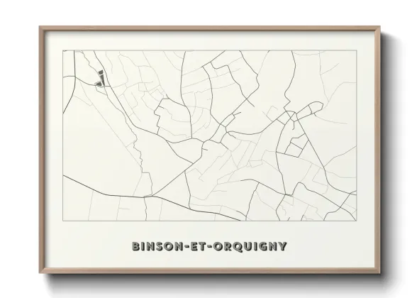 Une affiche de carte sur Binson-et-Orquigny