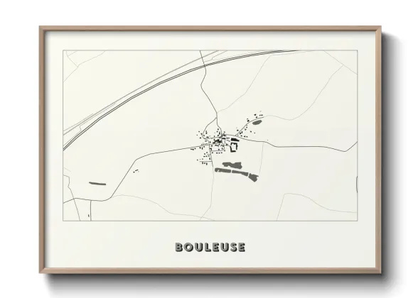 Une affiche de carte sur Bouleuse