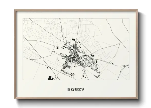 Une affiche de carte sur Bouzy