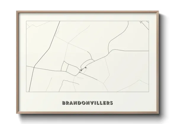 Une affiche de carte sur Brandonvillers
