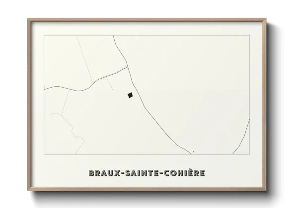 Une affiche de carte sur Braux-Sainte-Cohière