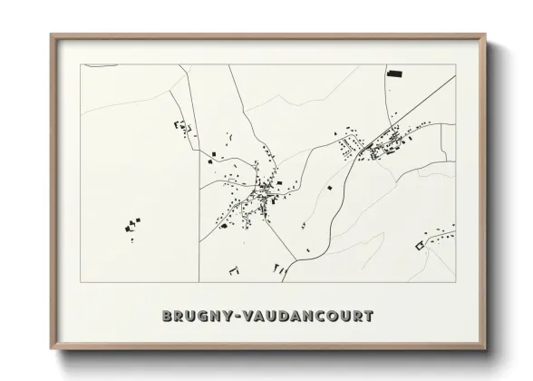 Une affiche de carte sur Brugny-Vaudancourt