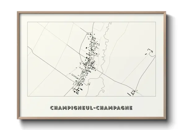Une affiche de carte sur Champigneul-Champagne