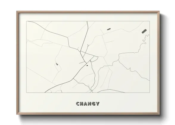 Une affiche de carte sur Changy