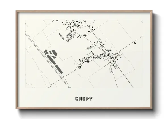 Une affiche de carte sur Chepy