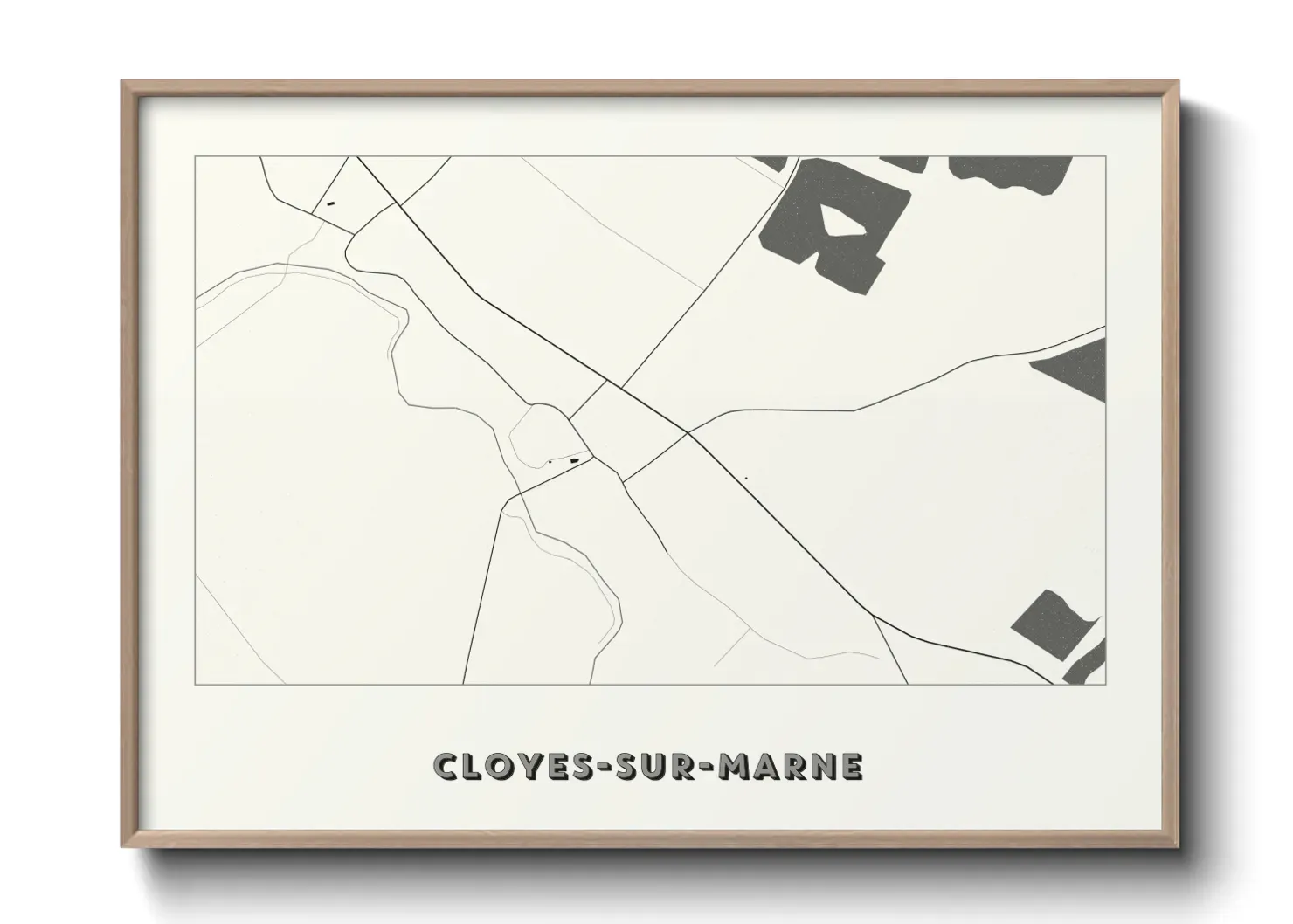 Un poster carteCloyes-sur-Marne