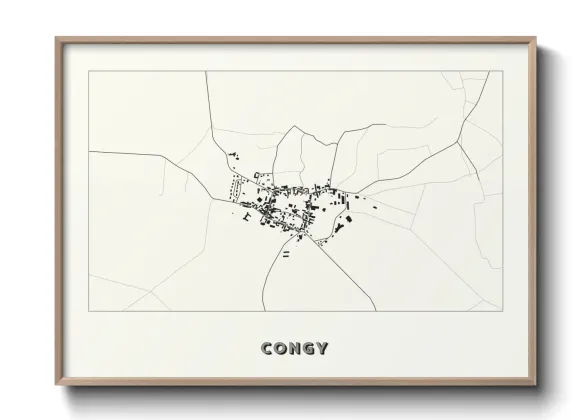 Une affiche de carte sur Congy
