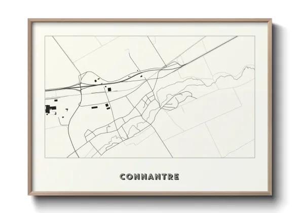 Une affiche de carte sur Connantre
