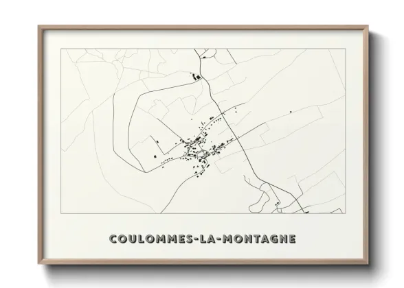 Une affiche de carte sur Coulommes-la-Montagne