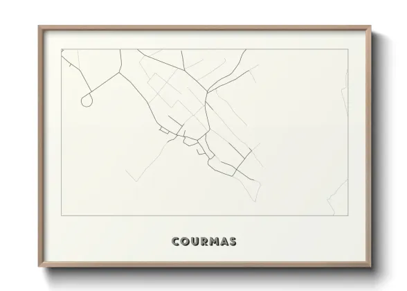 Une affiche de carte sur Courmas