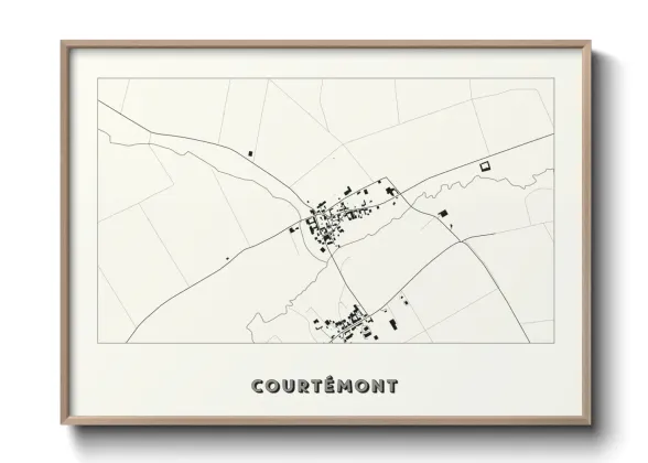 Une affiche de carte sur Courtémont