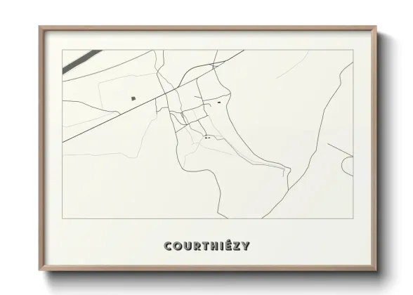 Une affiche de carte sur Courthiézy