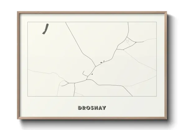 Une affiche de carte sur Drosnay