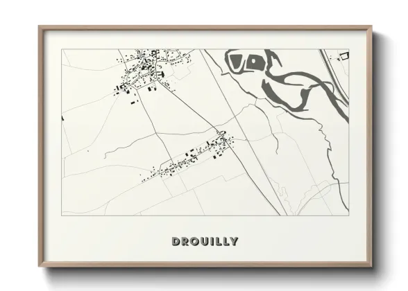 Une affiche de carte sur Drouilly