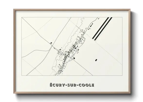 Une affiche de carte sur Écury-sur-Coole