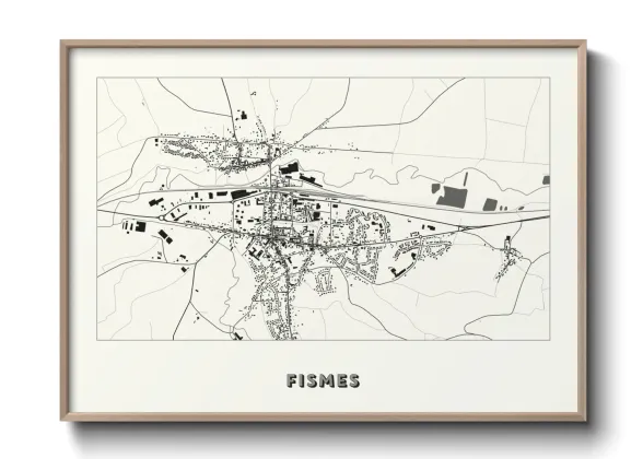 Une affiche de carte sur Fismes