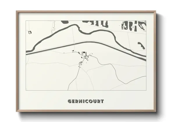 Une affiche de carte sur Gernicourt