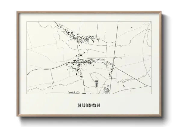 Une affiche de carte sur Huiron