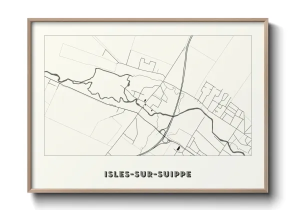 Une affiche de carte sur Isles-sur-Suippe
